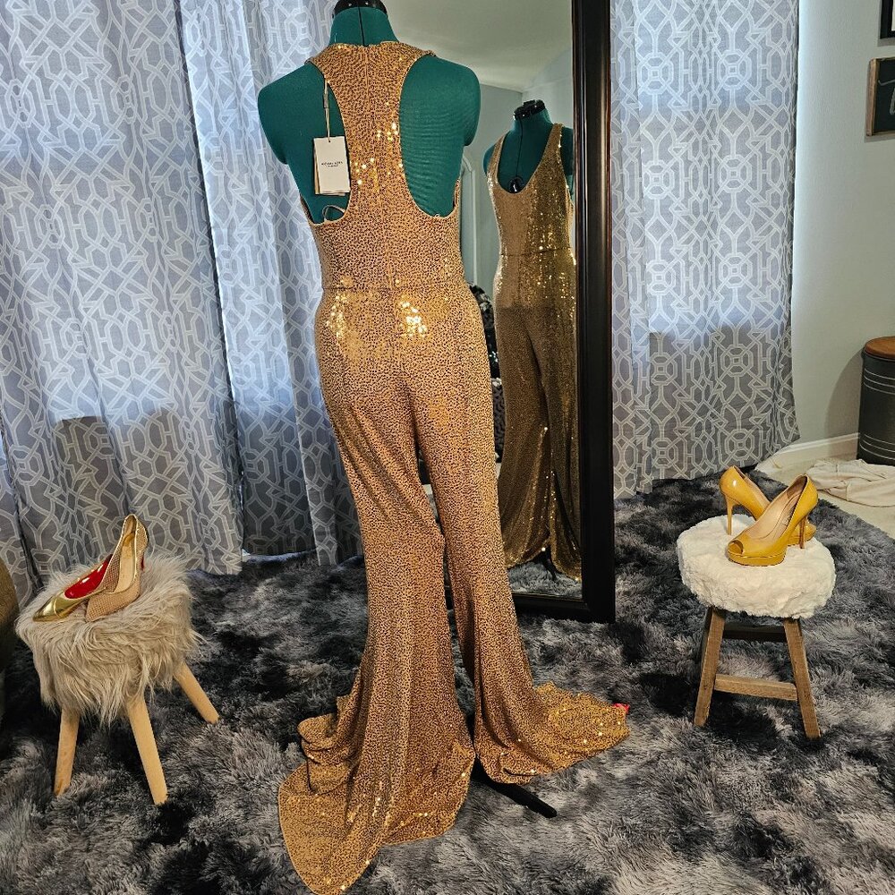 Michael Kors Collection Sequin Jumpsuit – Size 6 – NWT – Retail $5,990.00 - Picture 3 of 11